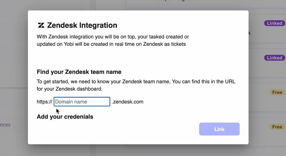 zendesk integration yobi